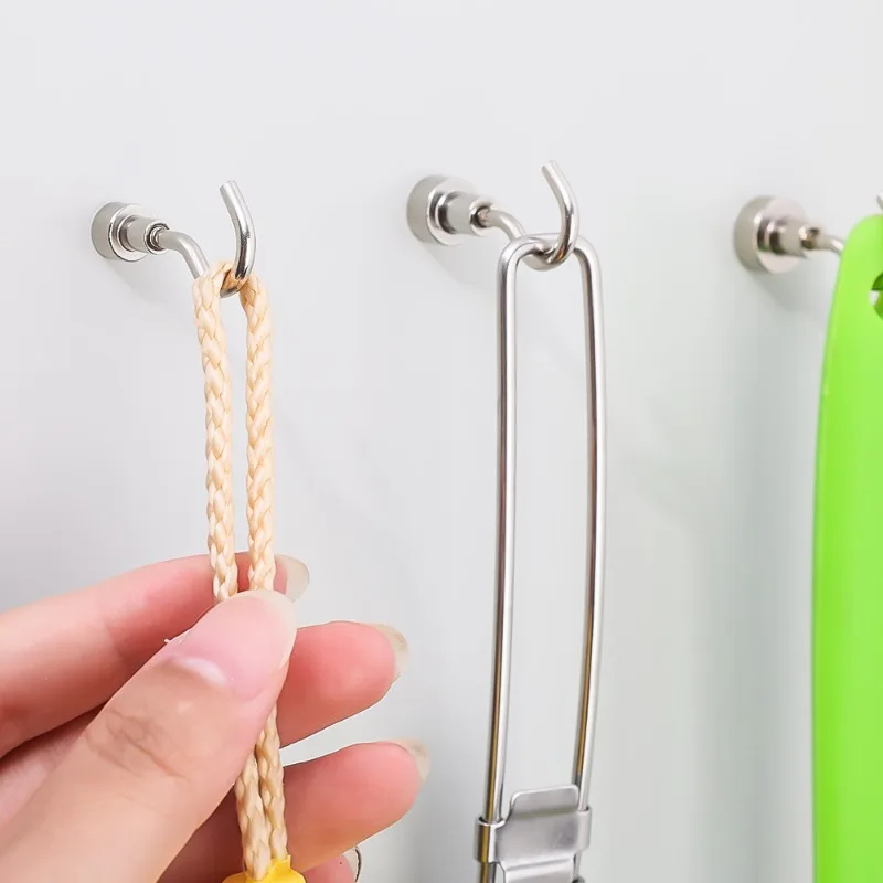Metal Magnetic Hooks 10/1Pcs for Wall-mounted Storage