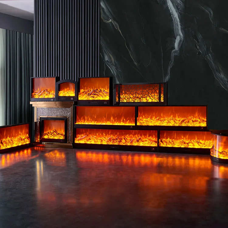 Modern Wood Stove Wall Mounted White Marble Led Used Electric Fireplace -  AliExpress