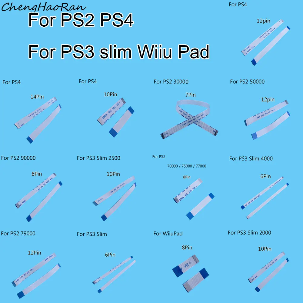5 Stück 6-Pin 8-Pin 10-Pin 12-Pin 14-Pin Power-Reset-Schalter Flexkabel für PS4 PS3 Slim PS2 12P 8P 10P 14P 7-Pin 6-Pin