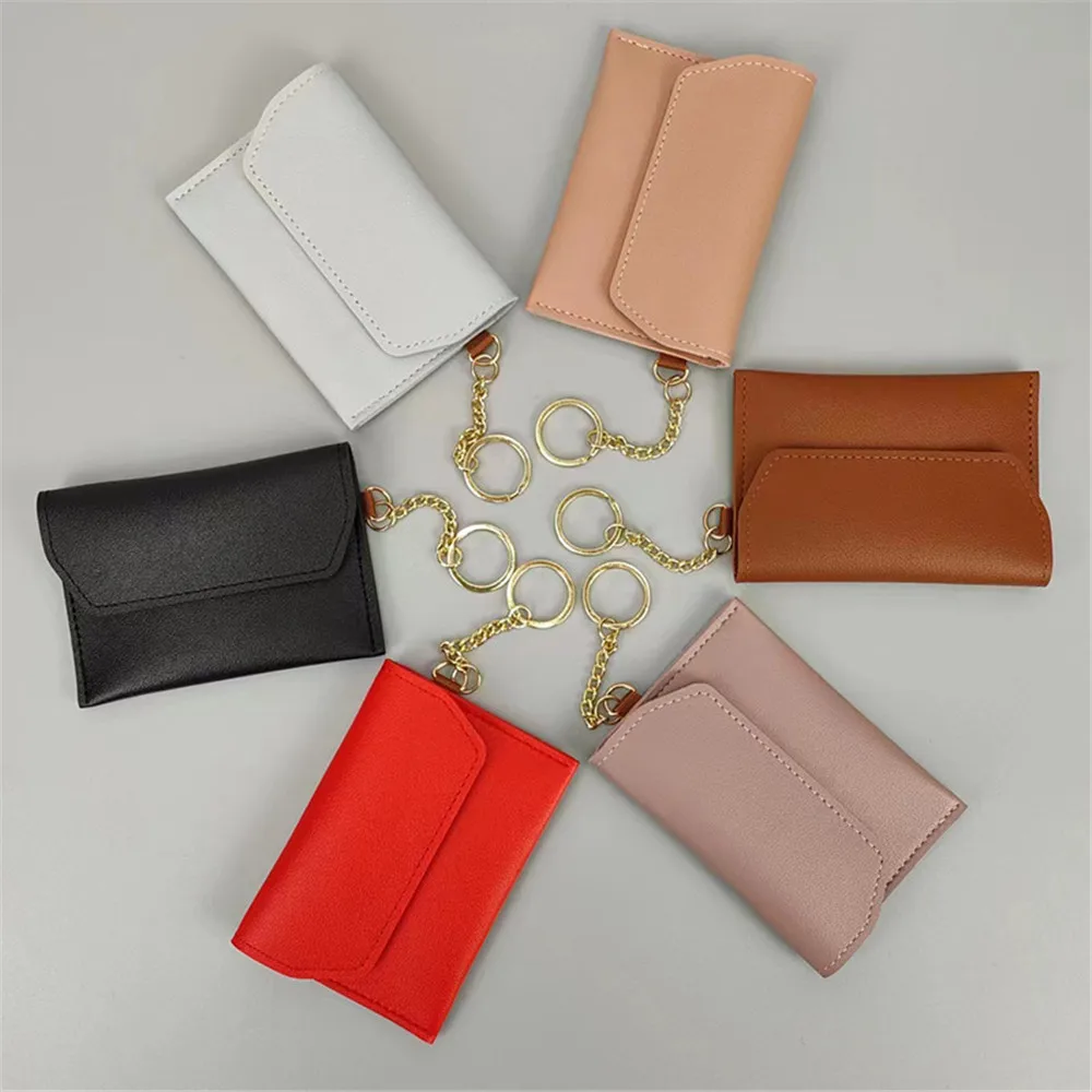 

Simple Fashion Mini PU Leather Hasp Card Holder Coin Purse for Women Girls Solid Small Credit Cards Key Wallet Pouch Dropship