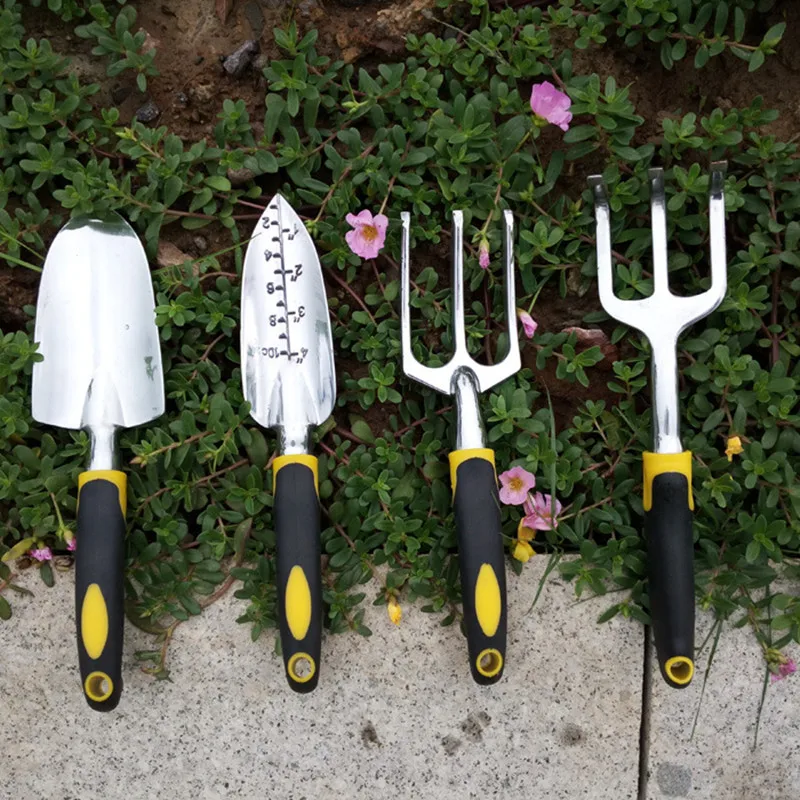 5-piece High Quality Gardening Tool Set -Aluminum And Silicone Handle