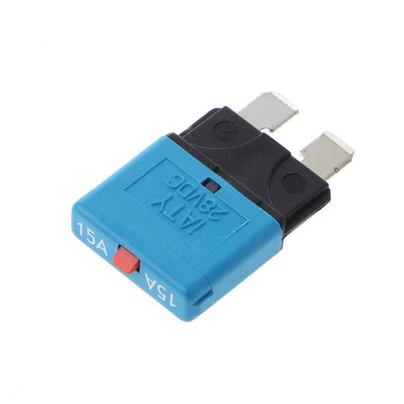 Circuit Breaker Blade Fuse Resettable Manual Reset Fuse Adapter 5-30A 28V for Car Truck Boat Marine