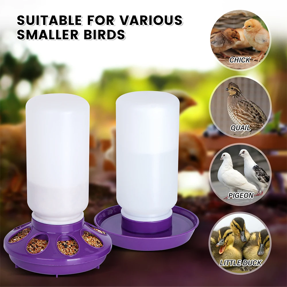 Poultry Waterer 1L Chicken Feeder Bucket Automatic Chick Drinker Quail Bird Equipment