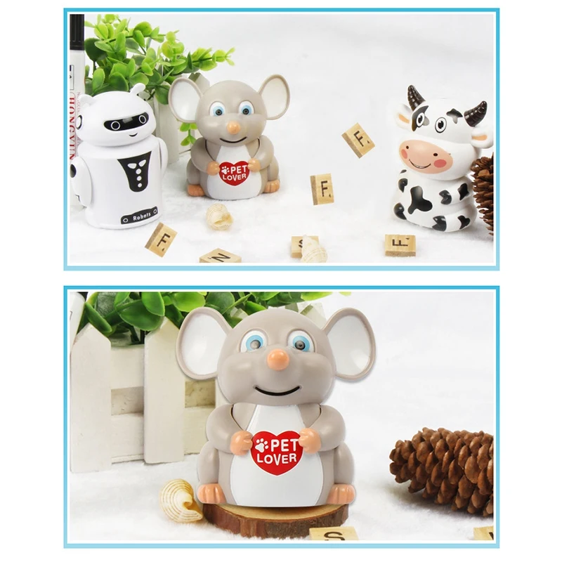 Follow Any Drawn Line Magic Pen Inductive Mouse Cow Robot Model Children Kids Toy With Sound And Light Children Gift 4