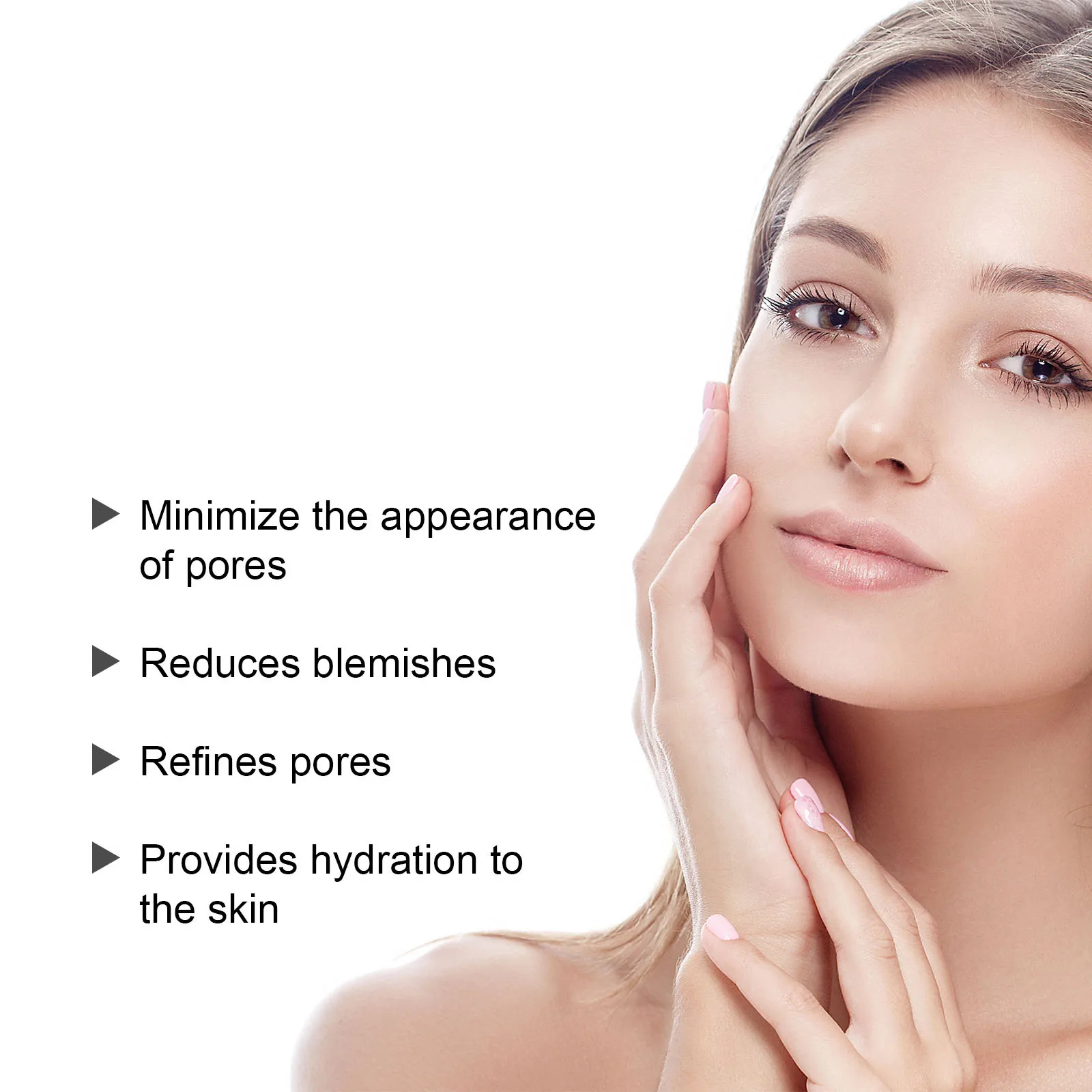 Lactobionic Acid Pore Serum - Exfoliating  Moisturizing Hyaluronic Essence for Blackhead Removal