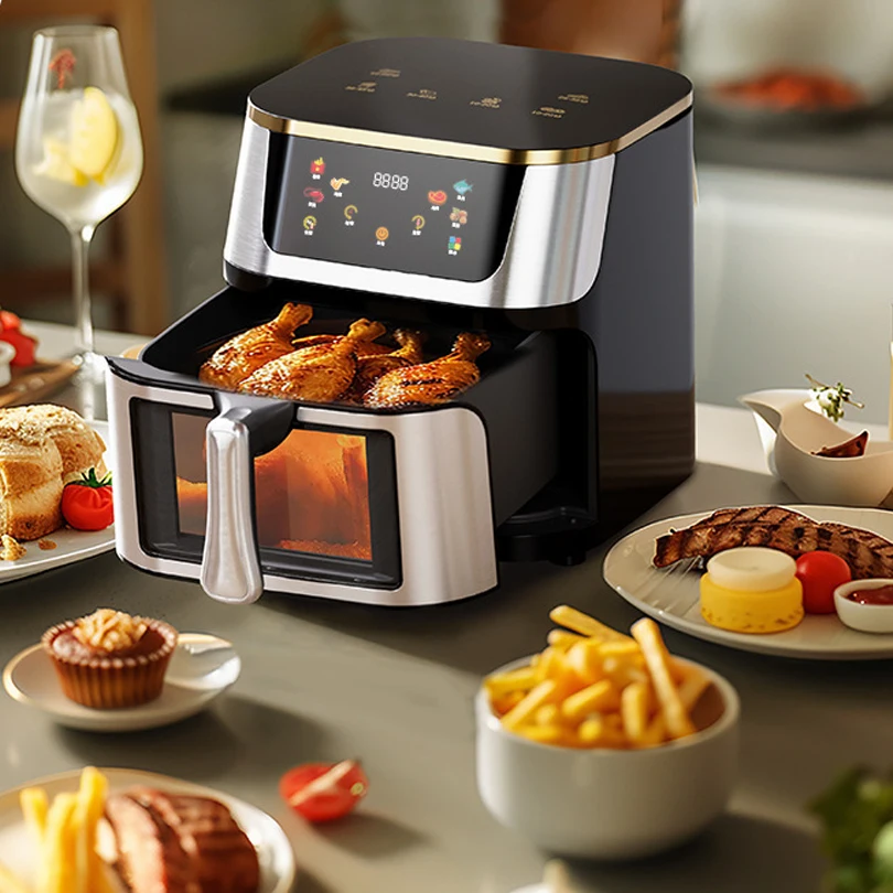 10L Large Capacity Air Fryer Multifunctional Electric Oven with Touch Screen Non-stick Pan