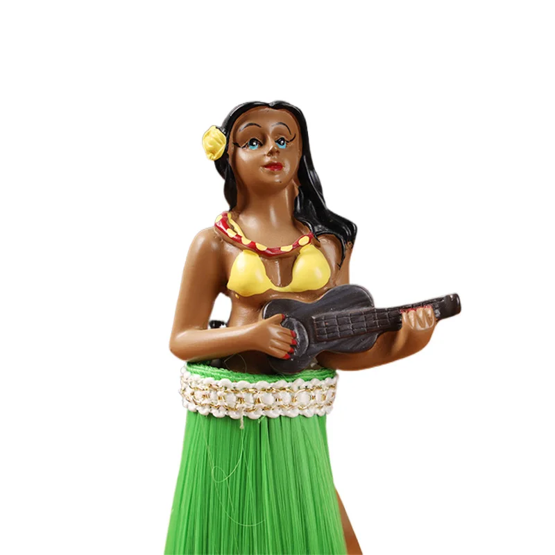 Muñeca hawaiana Hula Girl de BCSMyer con cabezas de ukelele para salpicadero  de coche, colección de figuritas, regalos para decoración del hogar,  salpicadero de muñeca de tamaño pequeño, niña Hula, 4.72 pulgadas