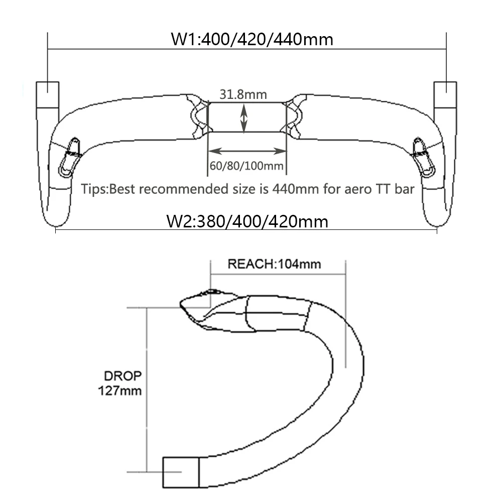 RXL SL Ŭ ī ڵ  ε ũ 4 Ȧ  31.8mm UD Ʈ   400/420/440mm  ڵ , RXL SL Ŭ ź ڵ 