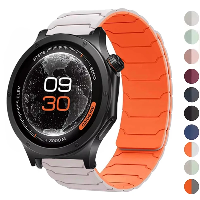 Sporty Magnetic Silicone Watch Strap - 22mm Universal Fit