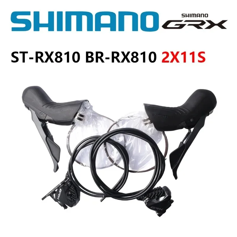 

SHIMANO GRX ST-RX810 BR-RX810 1x11s 2x11s Гидравлический дисковый тормоз для дорожного велосипеда RX810 переключатель передач двойной рычаг управления тормоз плоское крепление