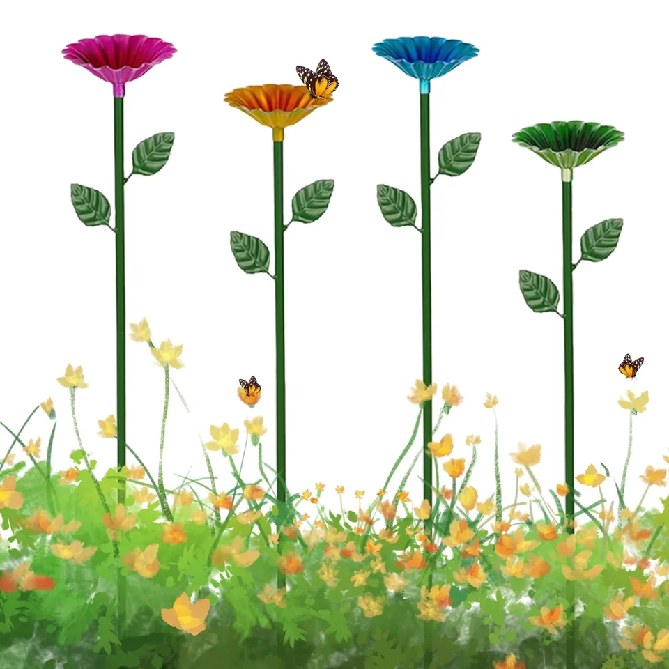 Vibrant Bee Watering Station and Butterfly Bath