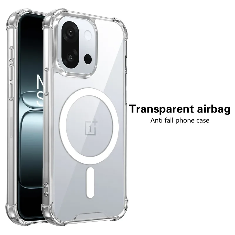 Magnetic Transparent Shockproof Acrylic Phone Case with Skin Feel