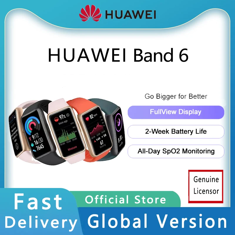 Умный Браслет Huawei Band 6 со светодиодным экраном и датчиком пульса |