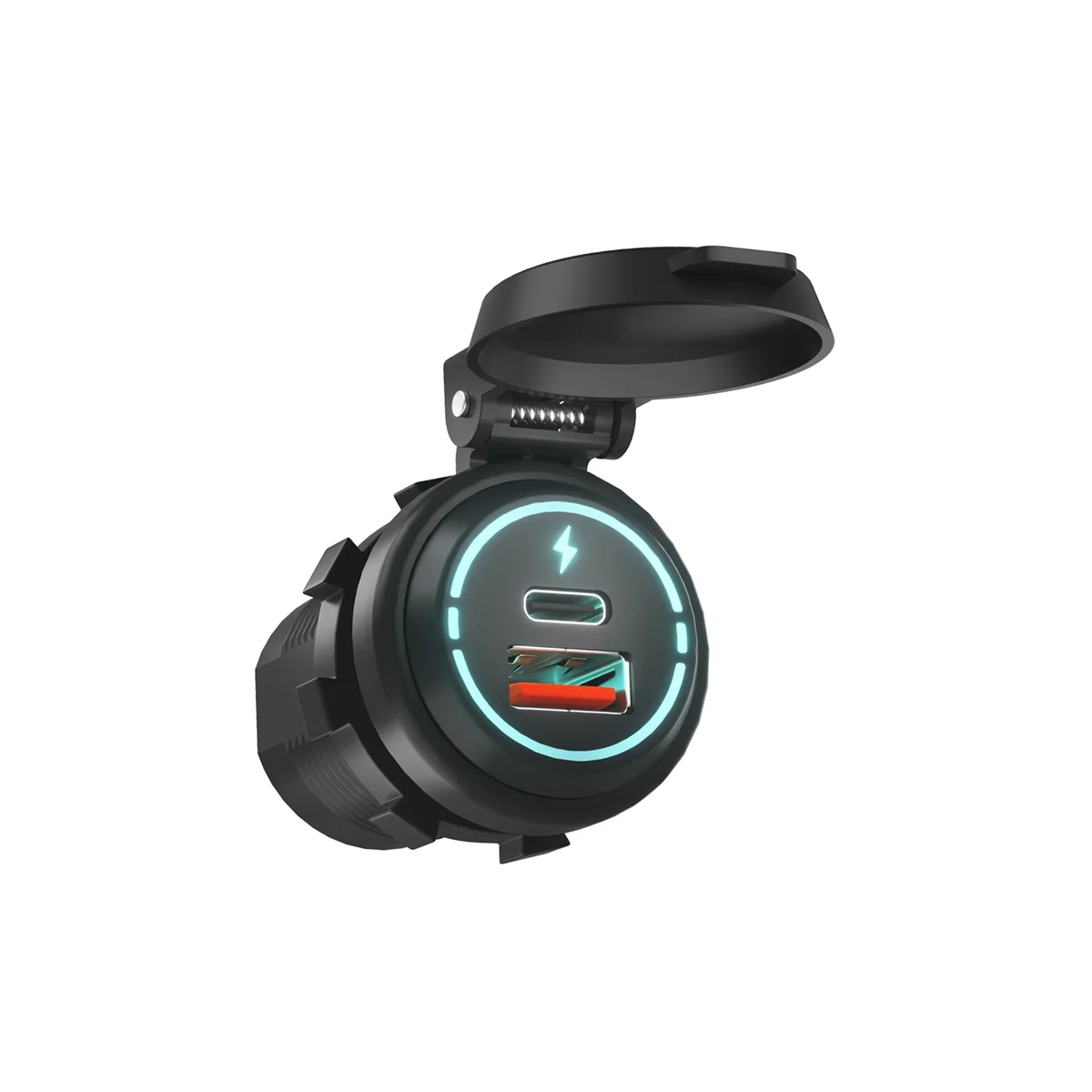 PD + USB 충전기 소켓 방수 해양 QC3.0 USB 전원 콘센트, 선박, 보트, 오토바이, 트럭, 골프용