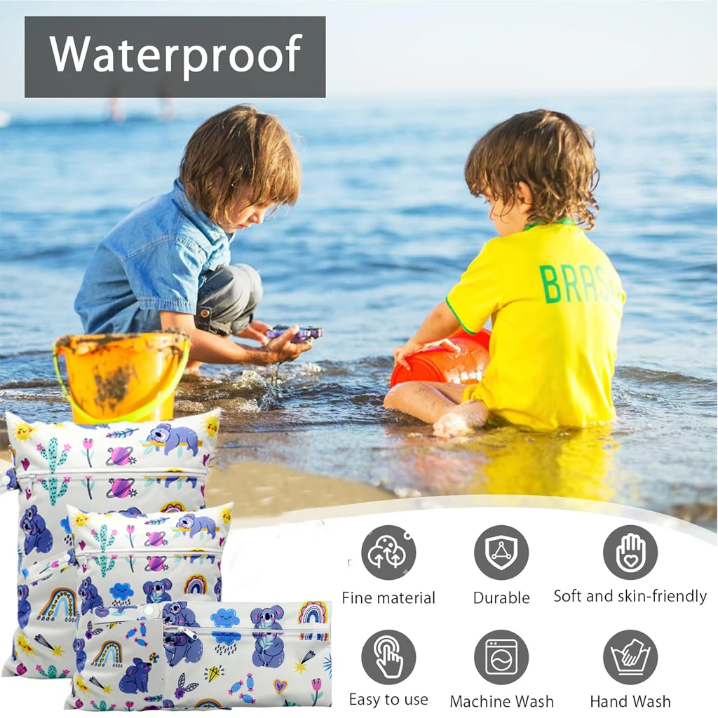3pcs Set Wetbag Waterproof PUL Nappy Dry Bag for Diapers Inserts Mini Fashion Wet Diaper Bag Portable Storage mini wet bag
