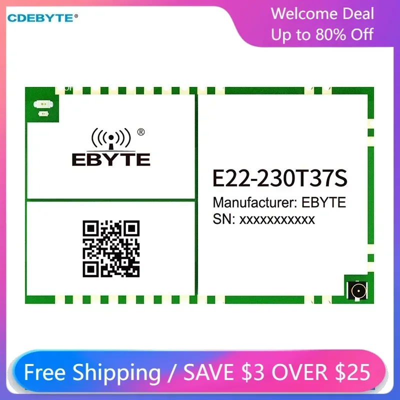 Беспроводной модуль LoRa 230 МГц, стандартный реле 5 Вт IPEX/Stamp, сетевое реле RSSI LBT на большое расстояние 25 км SMD UART