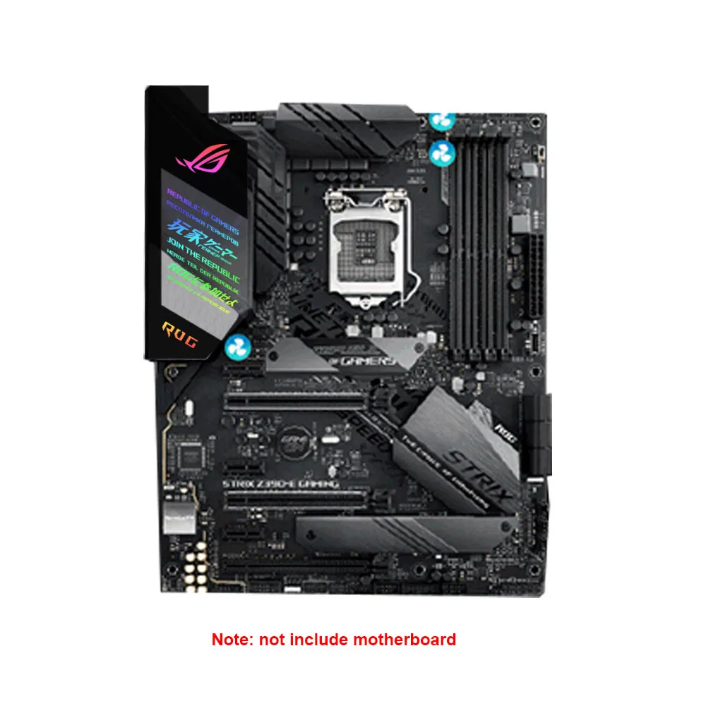 Placa-mãe Personalizada Placa Decorativa Painel de Iluminação Faça Você Mesmo pc Gamer Modding Atx io Argb Aura Sync 5v Rog Mobo - Imagem 5