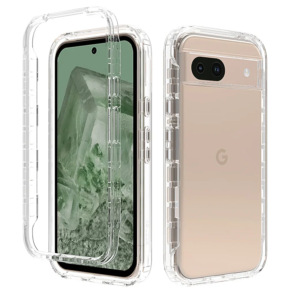 Transparent Shockproof Dual Layer Candy Color Case