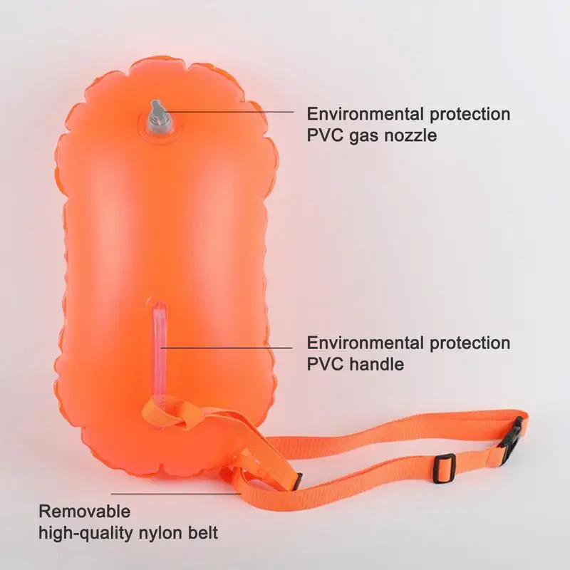 Swimming Buoy Open Water Double Airbog Safety Swim Buoy Tow Float Open Water Swimmers Triathletes Training Equipment