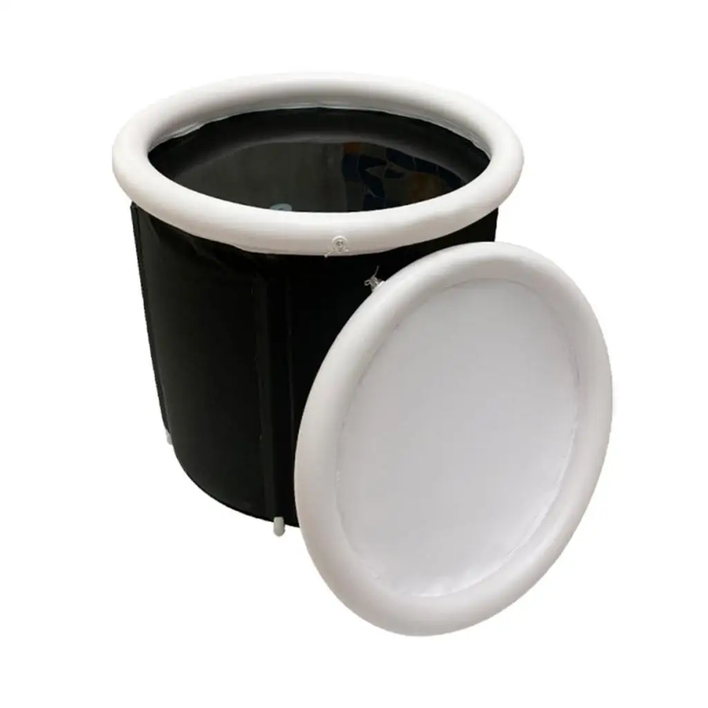 Barrel Bathtub Hot Bath with Lids Heavy Duty for Shower Stall Cold Water Tub Ice