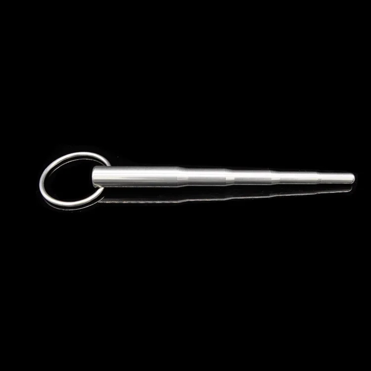 Urethral Dilator Metal Stainless Steel Urethral Horse Eye Urethral Plug Through-hole Stainless Steel Dilator Sound Plug 140mm W Ring