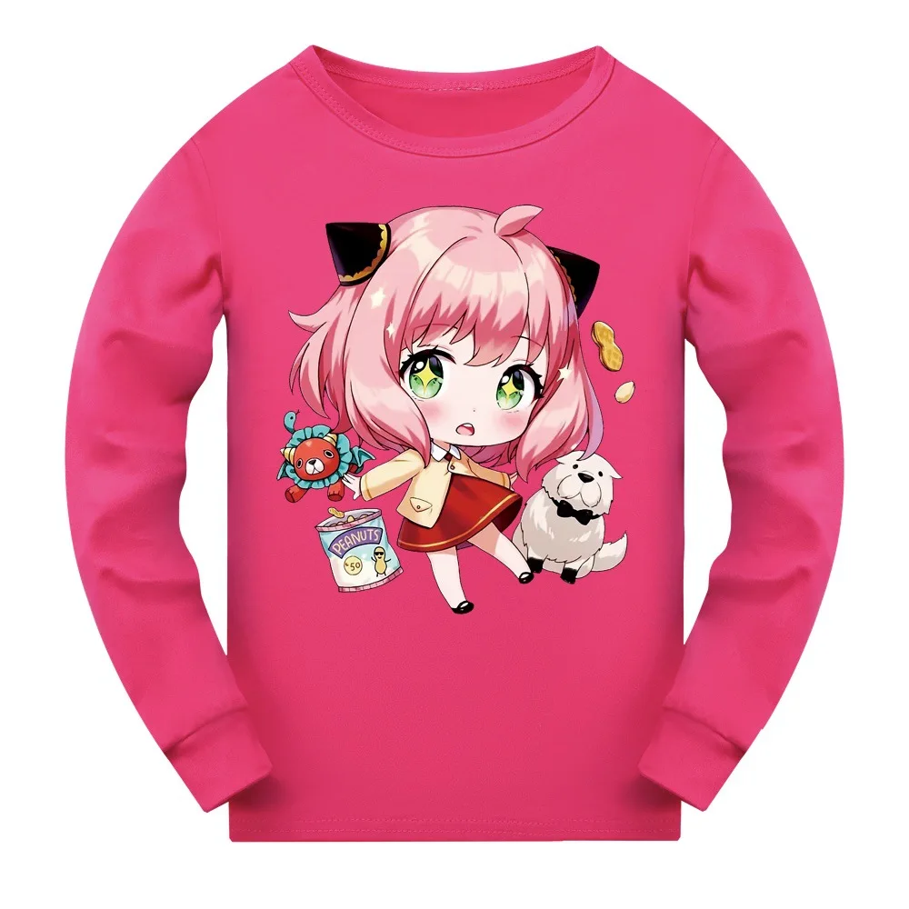 

Anime Spy X Family Anya Forger Pyjamas Kids Casual Sleepwear Baby Boys Sweatshirt Toddler Girls Long Sleeve Tops Children Pants