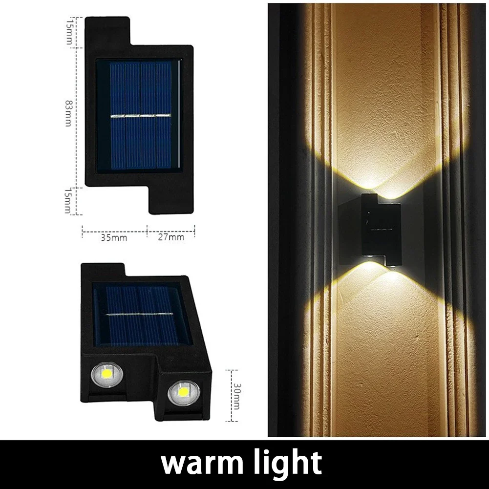 

5W 4LED Solar Wall Lamp With 1.2V/600mah Battery IP65 Waterproof Outdoor Up Down Z-shaped Wall Sconces For Garden Balcony Yard