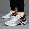 Men's Spring Autumn Air-Cushioned Soft-Sole Sports Shoes Fashionable Trendy Flying Weave Running Sneakers