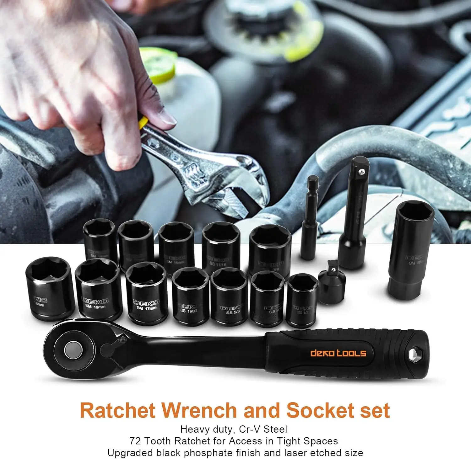 Professional Household Hand Tool Kit with Chrome Vanadium Steel