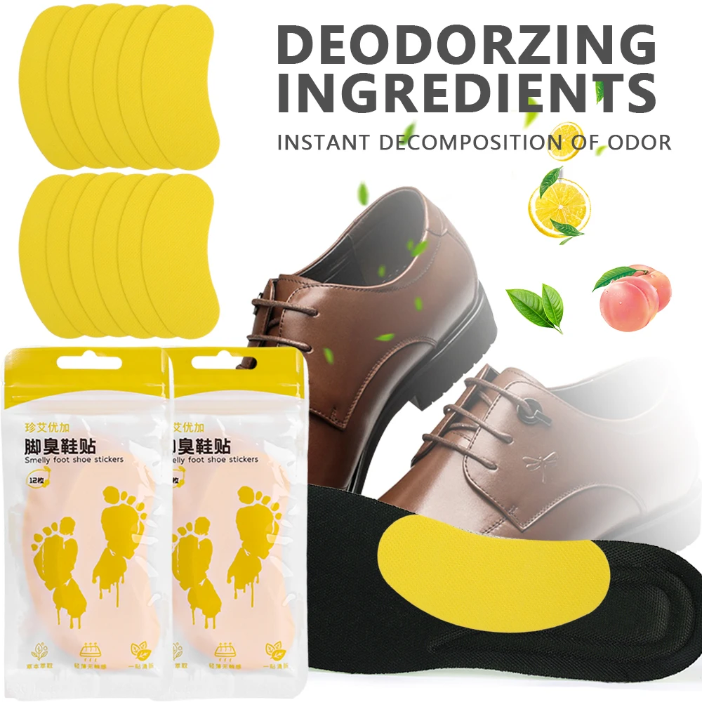 Shoes Odor Remover Deodorant Patch Invisible Lemon Stickers Foot Care Paddings Athlete's Foot Soothing Insole