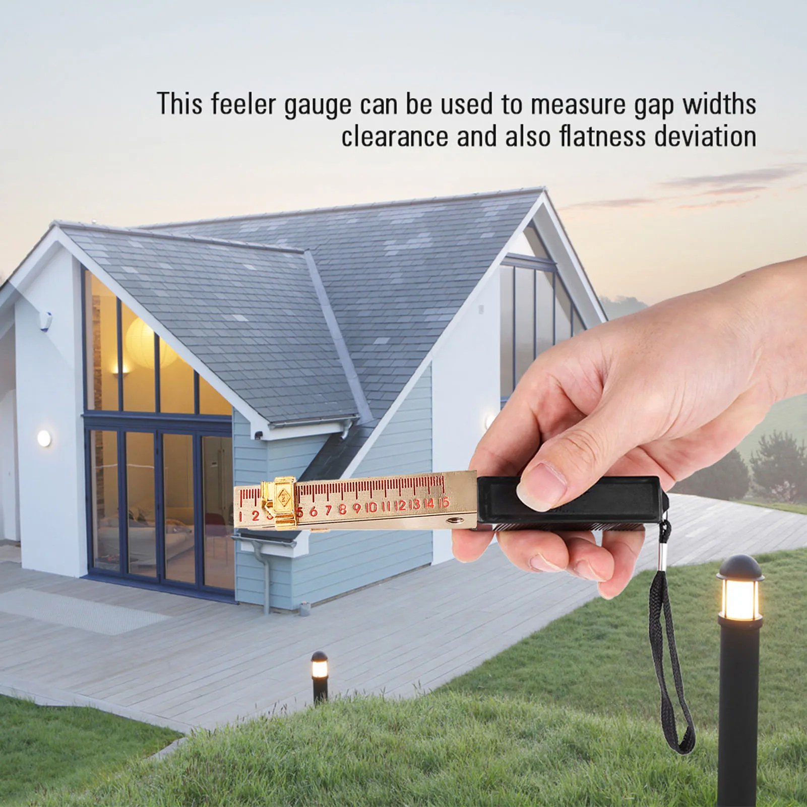 Feeler Gauge Vernier Wedge shaped 1-15mm House Engineering Inspection Flatness Measuring Tool