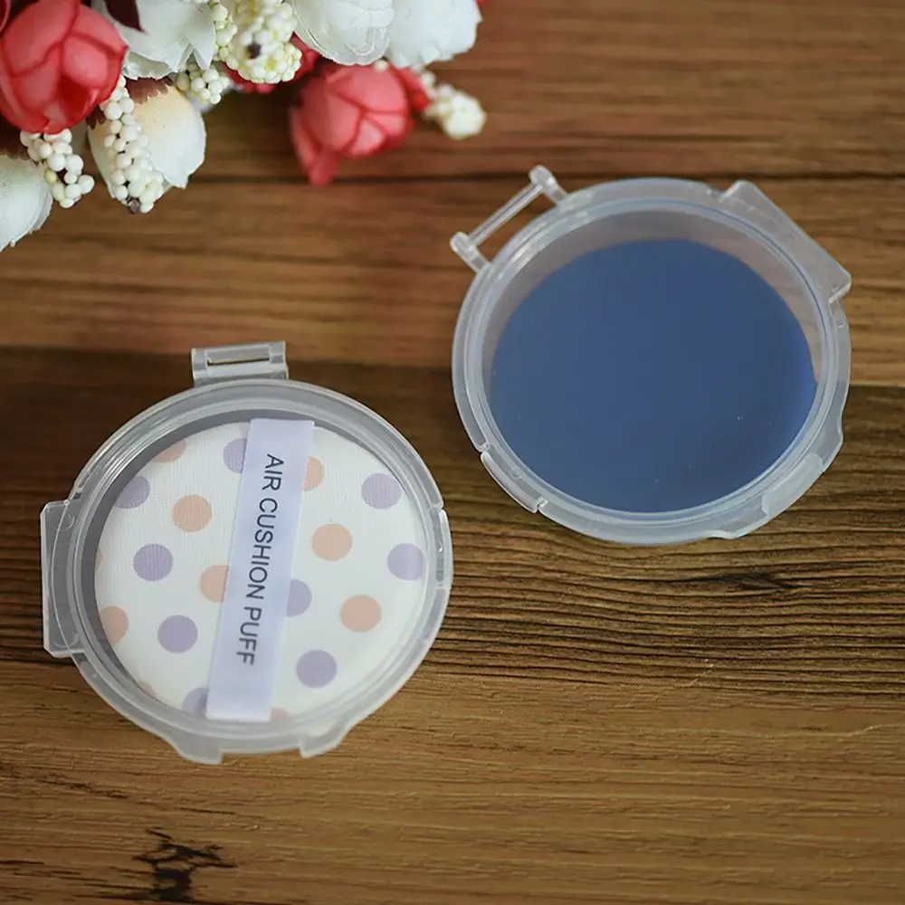 Double Fold Powder Puff Box Can Hold 2-4 Powder Puffs Transparent Dustproof Box Moisture-proof Cosmetic Case Home Trave 4