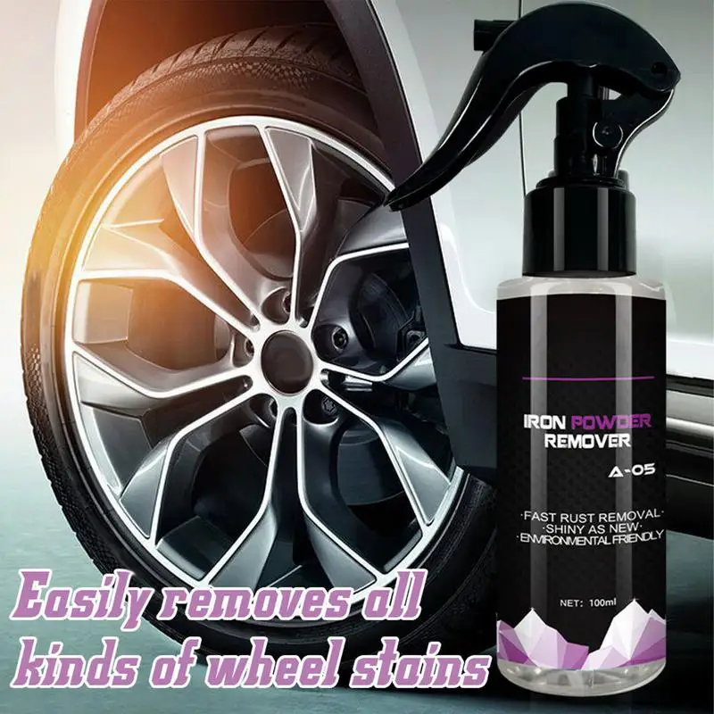 Car Detailing Rust Remove Spray Alloy Wheel Cleaner Spray Household Rust Remover for Auto Paint Tyre Rims Care Tire Washing Tool