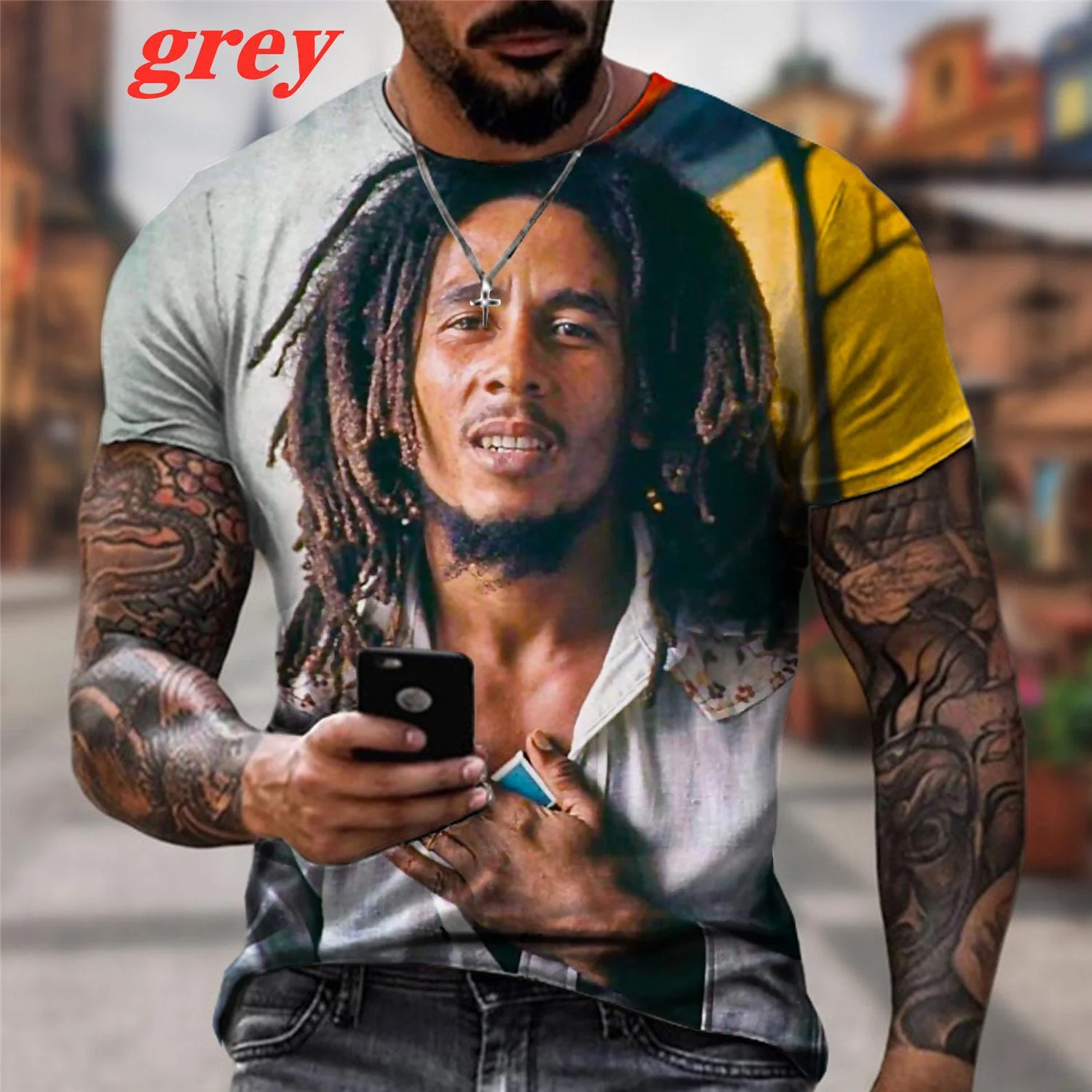 Summer Men's T-shirts Cool Rock Bob Marley 3d Print Daily O-neck Short Sleeve Street Hip-hop Oversized Tops Tees Men Clothing - AliExpress