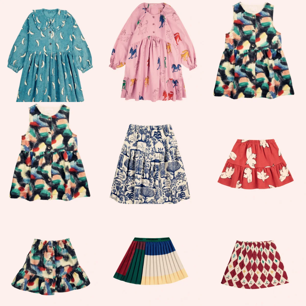 Girls Dress New Autumn Winter bc Kids Skirts Cartoon Printed Child Casual Dress Series Clothes