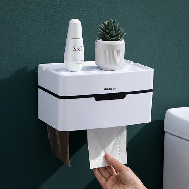 Soporte de papel higiénico impermeable para uso en el baño, porta