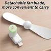 2025 Creative Mini Phone Fan - 3-in-1 Portable USB Fan for Android, Apple, and Type-C, Rechargeable and Compact 4
