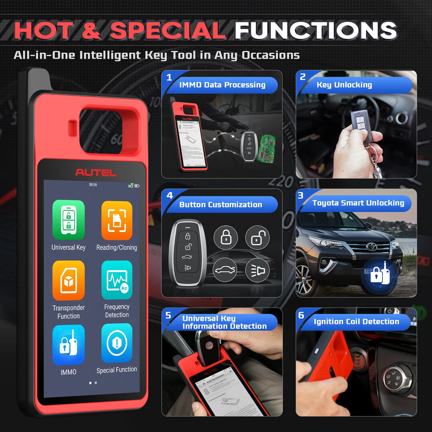 Autel MaxiIM KM100 Universal Key Generator Kit Immobilizer IMMO Learning Tool Free Update Online Lifetime key tool