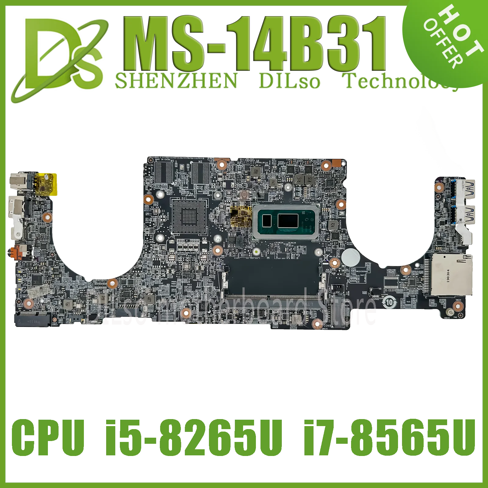 

KEFU MS-14B31 Laptop Motherboard For MSI PS42 Modern A10M 8MO MS-14B3 MS-14B31 Mainboard W/i5-8265U i7-8565U i5-10210U DIS UMA