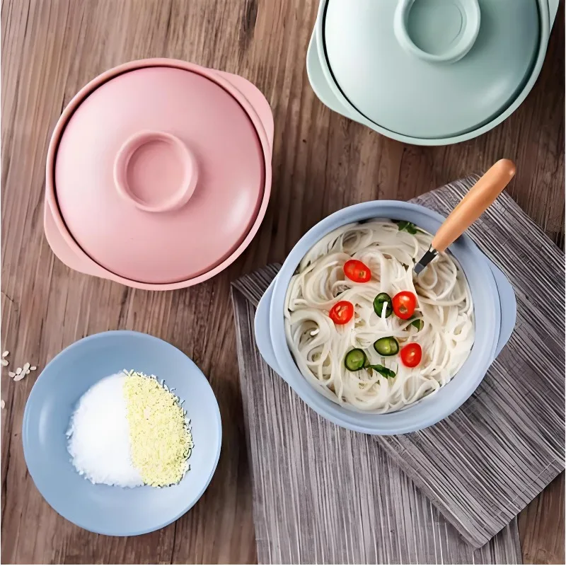 Multi-Use Instant Noodle and Soup Bowl with Lid for Students & Restaurants