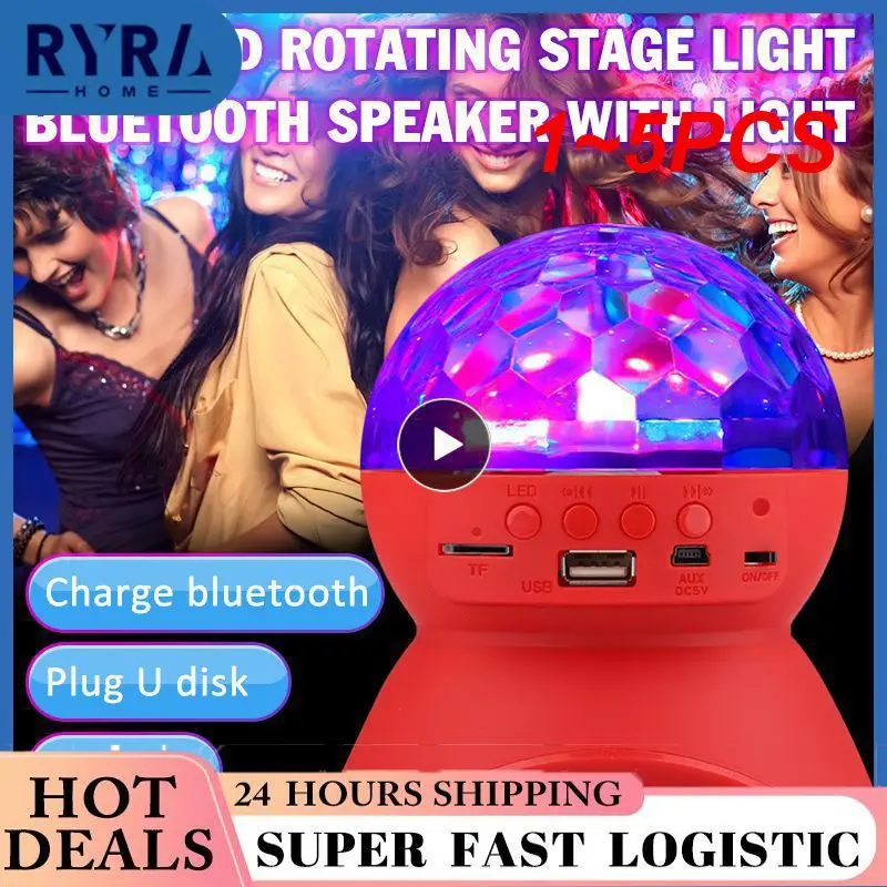 

1~5PCS Wireless BT Music Rotating Stage Light Dj Speakers Disco Ball 4K RGB Strobe Laser Projector Moving Head Lamp Led Party