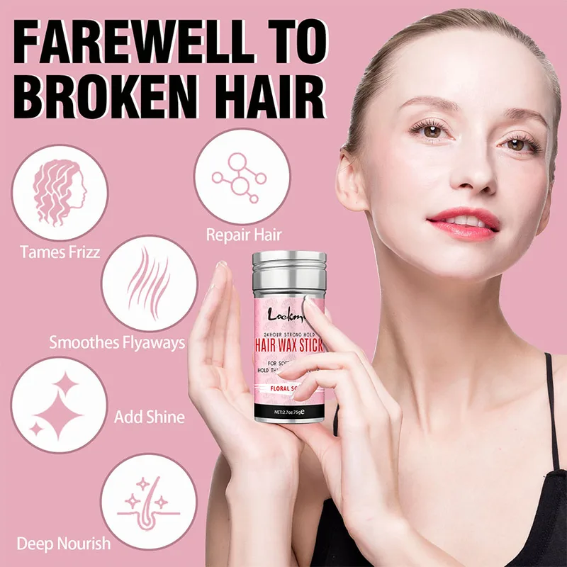 Professional Styling Wax Anti-frizz Pomade Smoothing Broken Back Hair Mud...