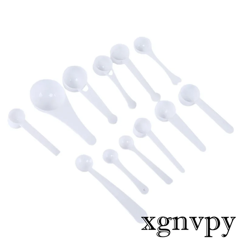 Xgnvpy Seaweed Mask Spoon 5g Plastic PP Metering Spoon 10ml Milk Powder Liquid Mask Powder Round Bottom Short Handle