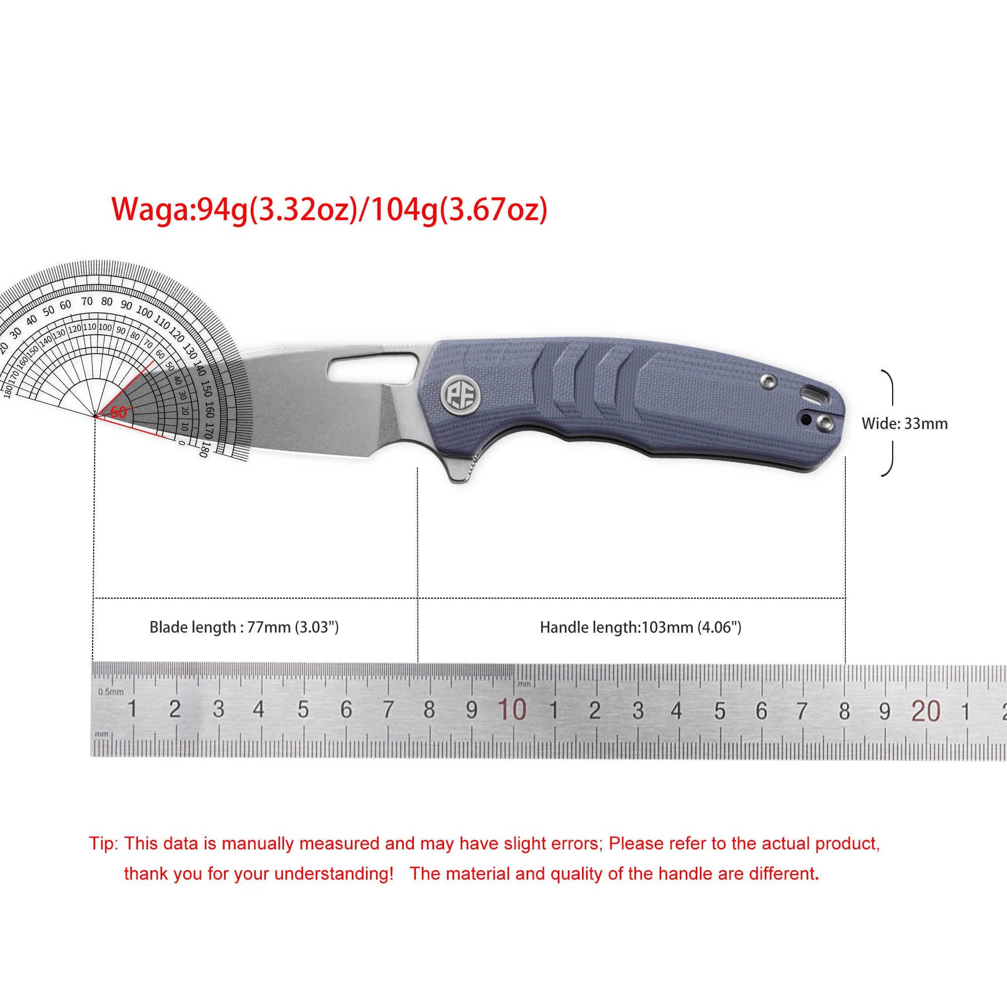 Petrified Fish PFE17 Folding Knife Pocketknives Fishing Tool 14C28N Blade Knife for Bushcraft Survival Outdoor Camping Hand Tool 6