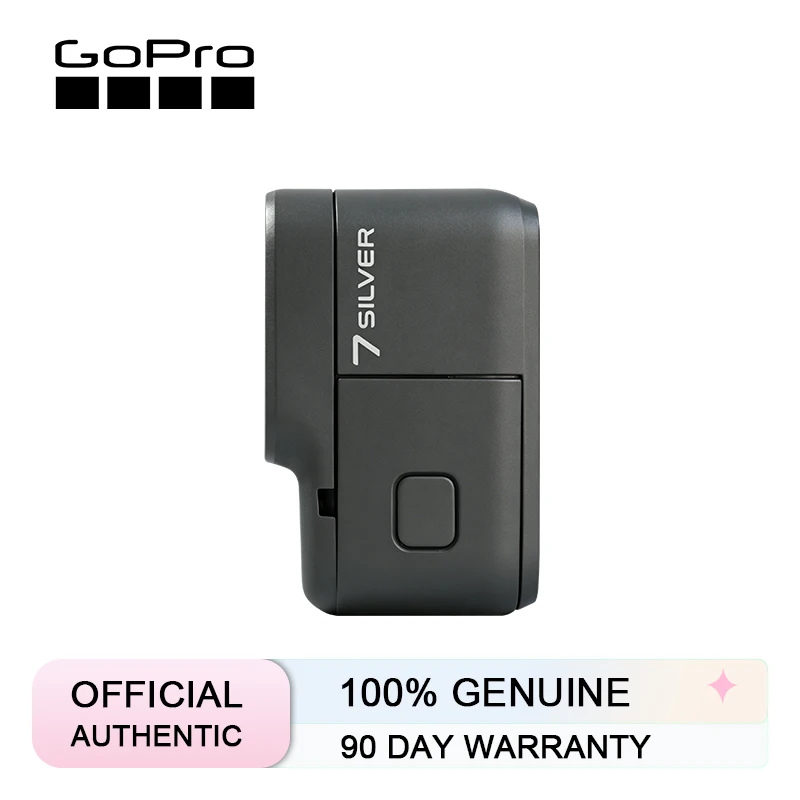GoPro HERO7 실버 액션 카메라 4K 울트라 HD 비디오 녹화 터치 스크린 스포츠 카메라 여행용 사이클링 브이로그 촬영용