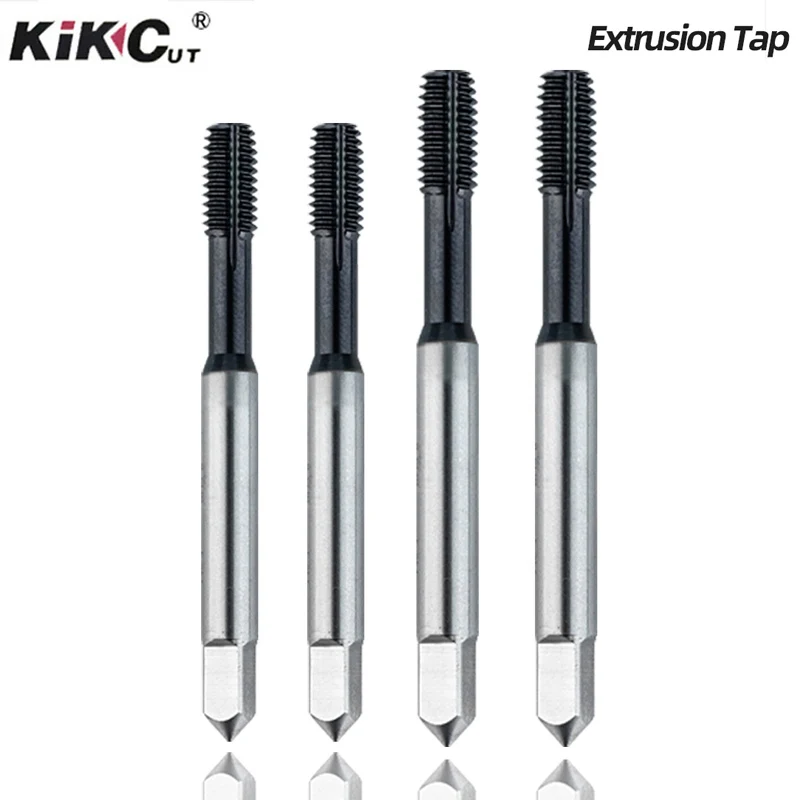 1pc Extrusion Tap Machine Drill Black Titanium Coating Straight Flute Spiral Metric Thread Tap Hand Tools M0.8-M6