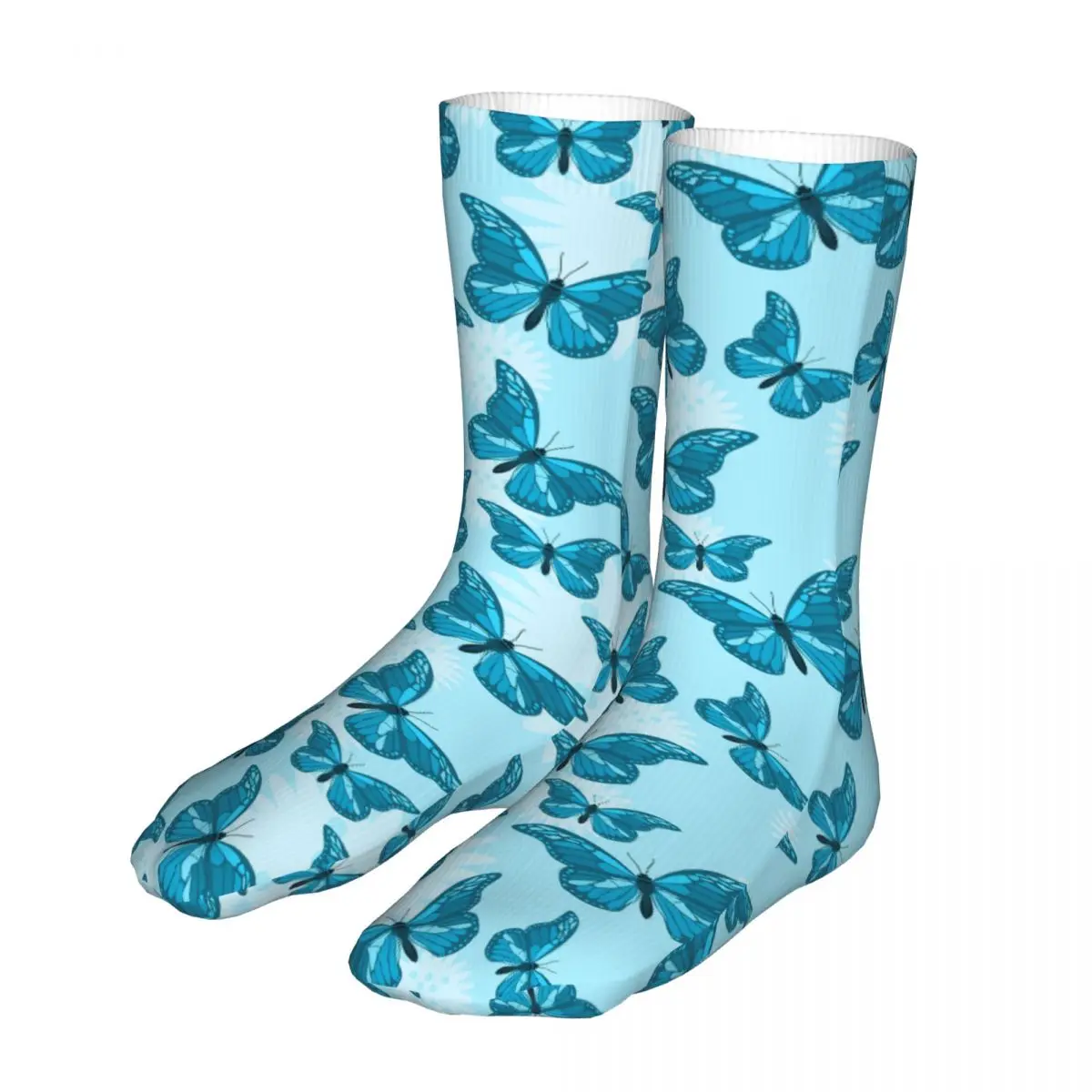 

Funny Butterfly Colorful Women Socks 2022 Men Bike Sock