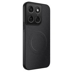 Carbon Fiber Magnetic Hard Case with Magsafe Wireless Charging Compatibility for edge 70ultra (Black)