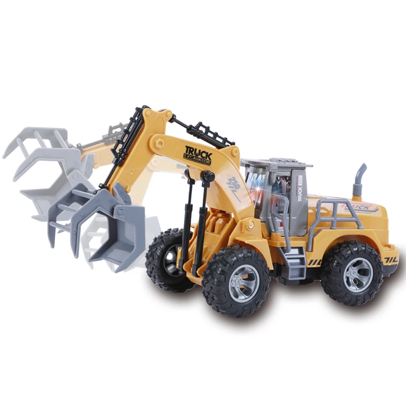Remote Control Excavator With Light Bulldozer Engineering Car RC Model Car Simulated Construction Car Children's Day Gift 4