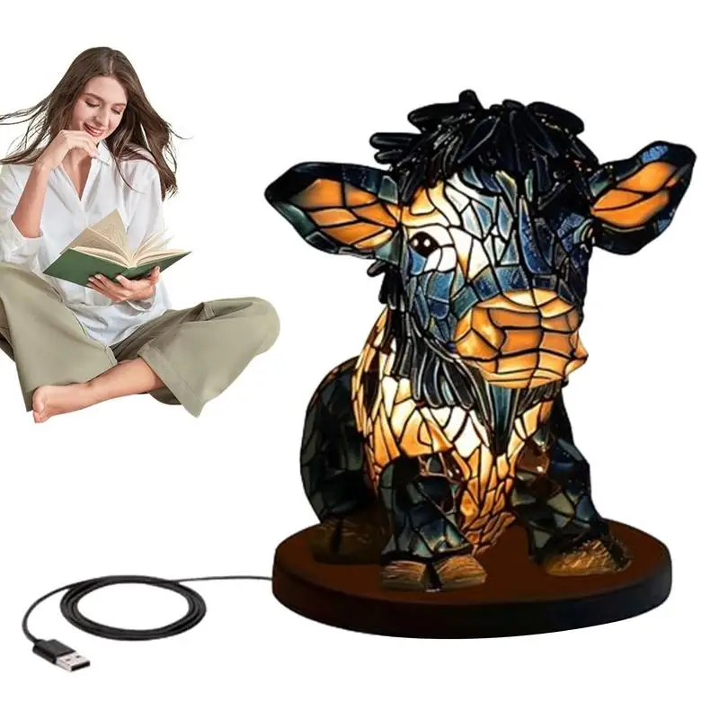 

Animal Table Lamp Cow Lamps For Bedrooms Cute Cow Light Animal Lamps For Adults Highland Cow Lamp Western Lamps For Living Room